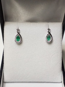 Oval Cut Emerald Earrings