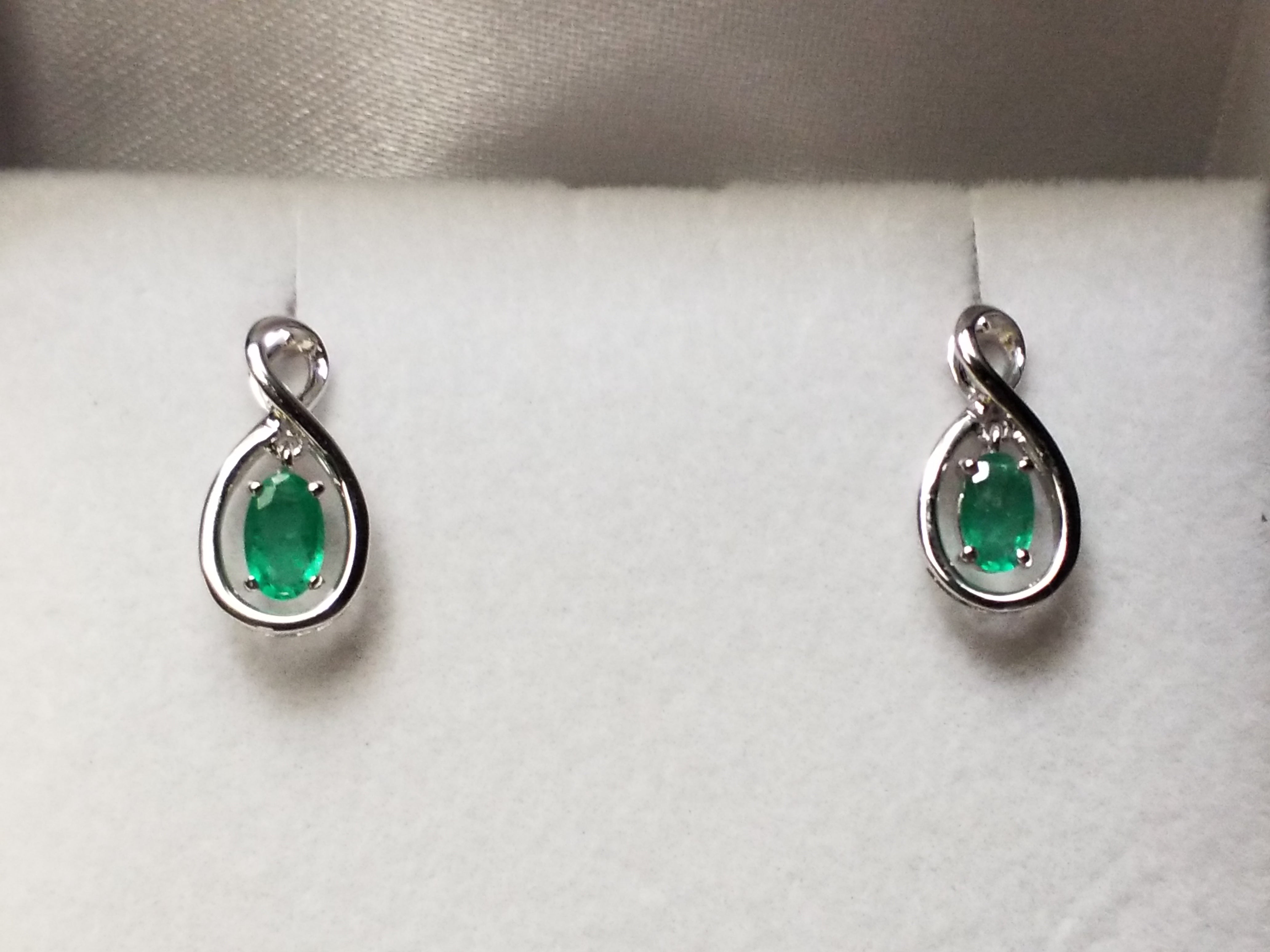 Oval Cut Emerald Earrings