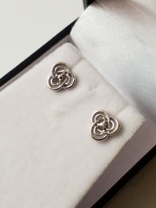 Gold Stud Earrings - Celtic Knot