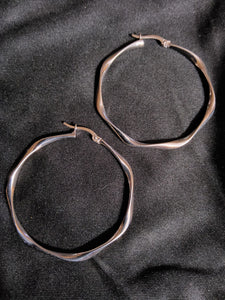 Gold Hoop Earrings 40mm