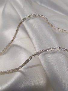 18" Sterling Silver S/SChain Twisted Foxtail Style