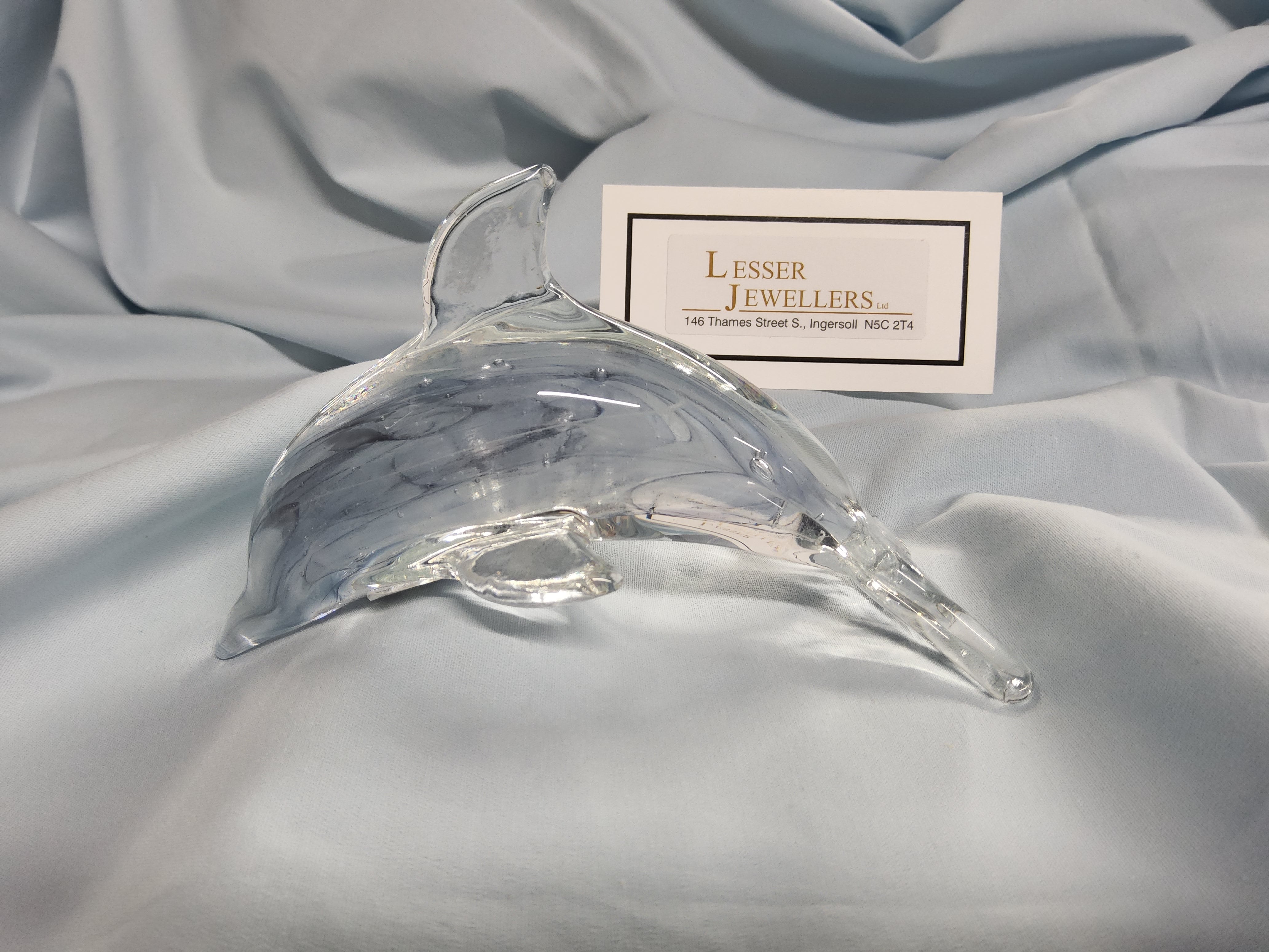 Glass Figurine - Dolphin - Glow in the dark - Assorted colours available