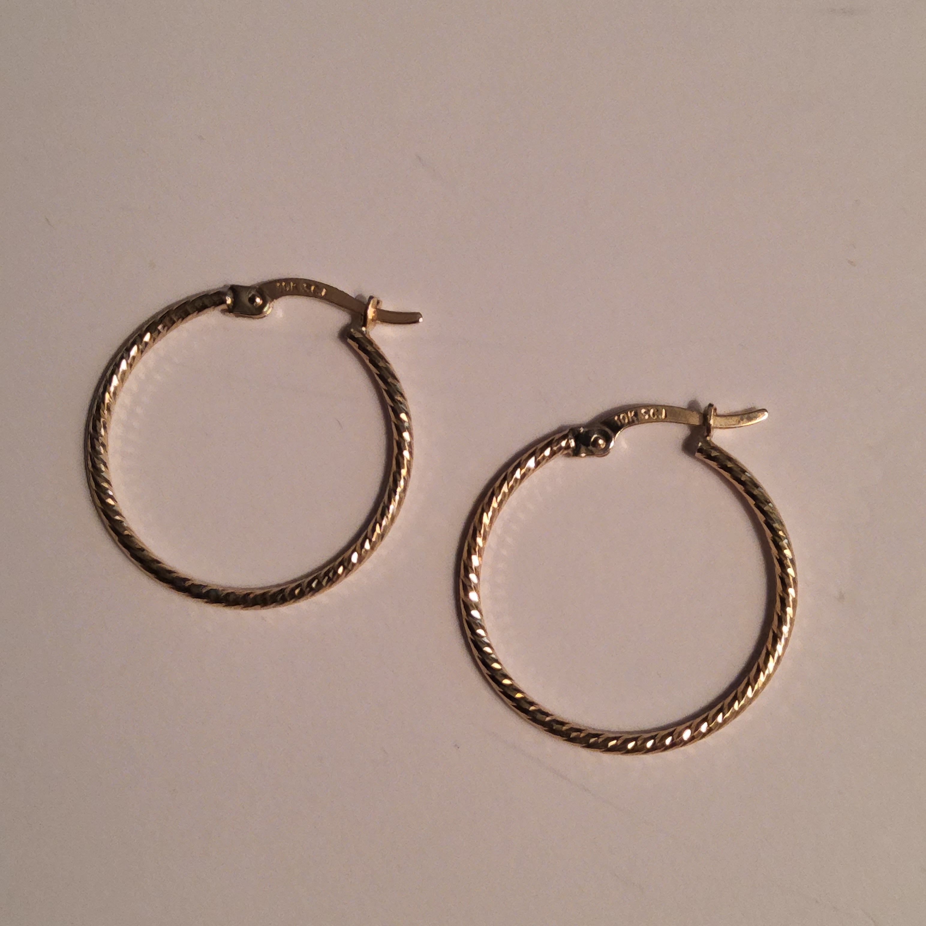Gold Hoop Earrings 22mm
