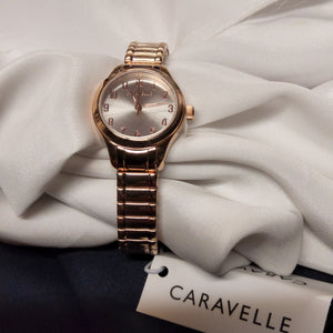 Caravelle Rose Gold-Tone Stainless Steel Watch