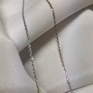 20" 10Kt White Gold Chain - Rolo Style