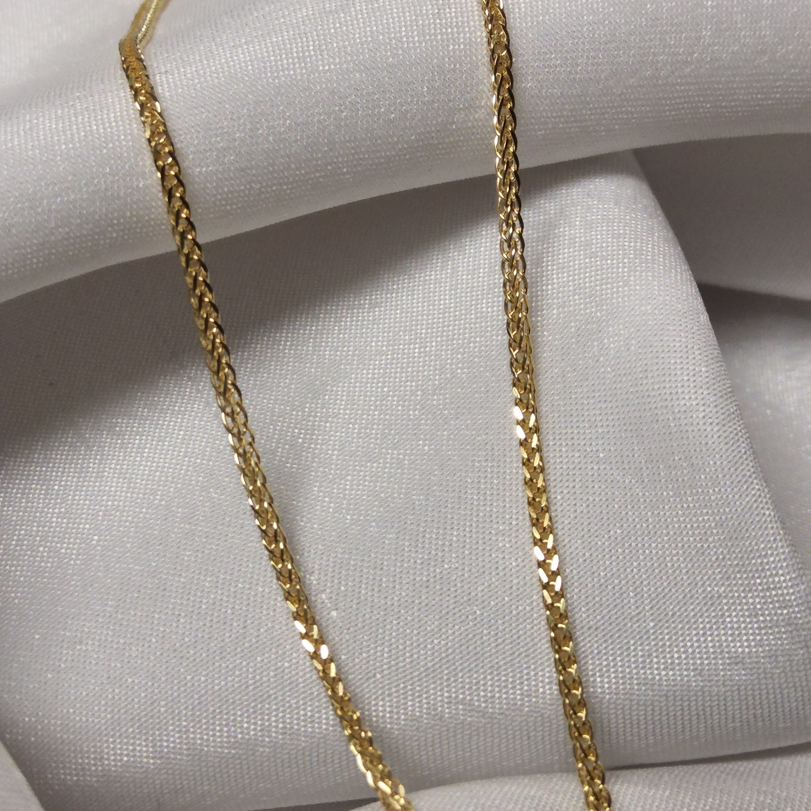 22" 10Kt Yellow Gold Chain - Wheat Style