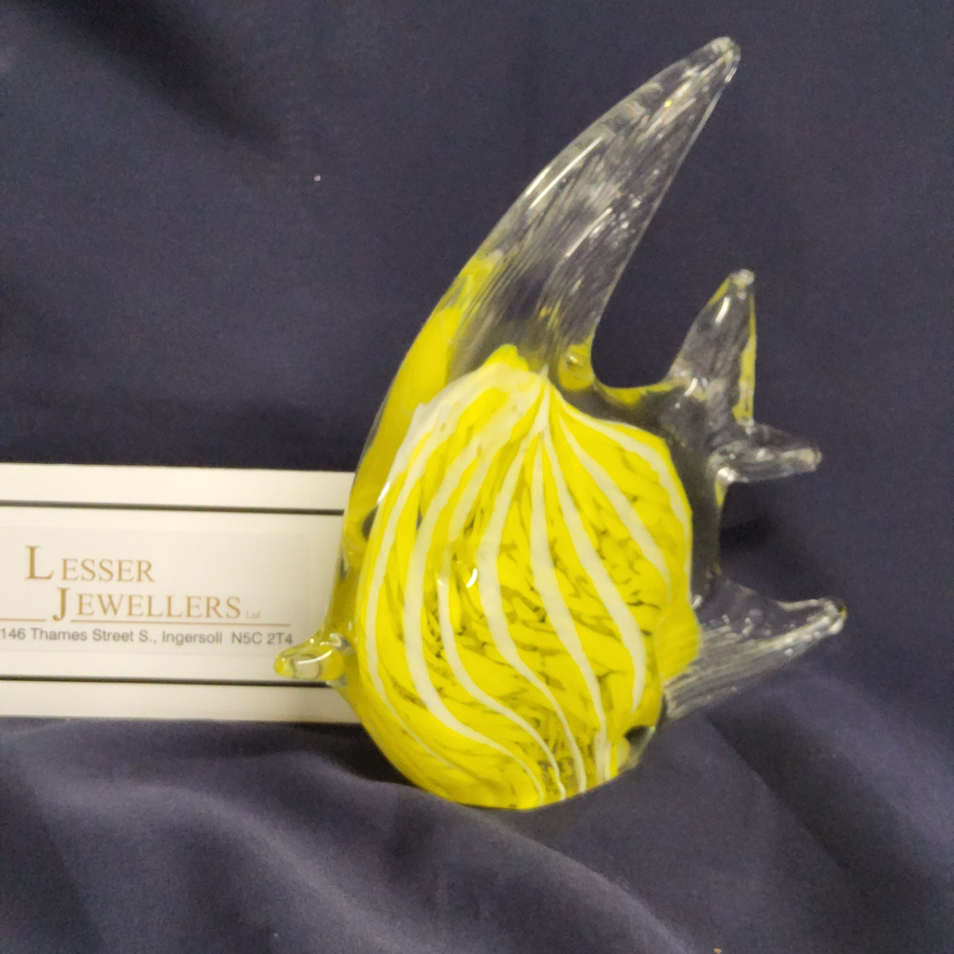 Glass Figurine - Tropical Fish - Yellow
