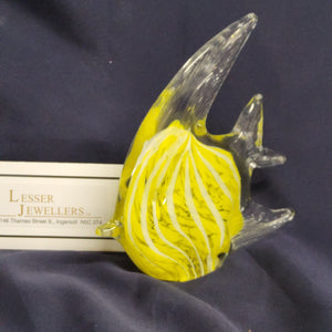 Glass Figurine - Tropical Fish - Yellow