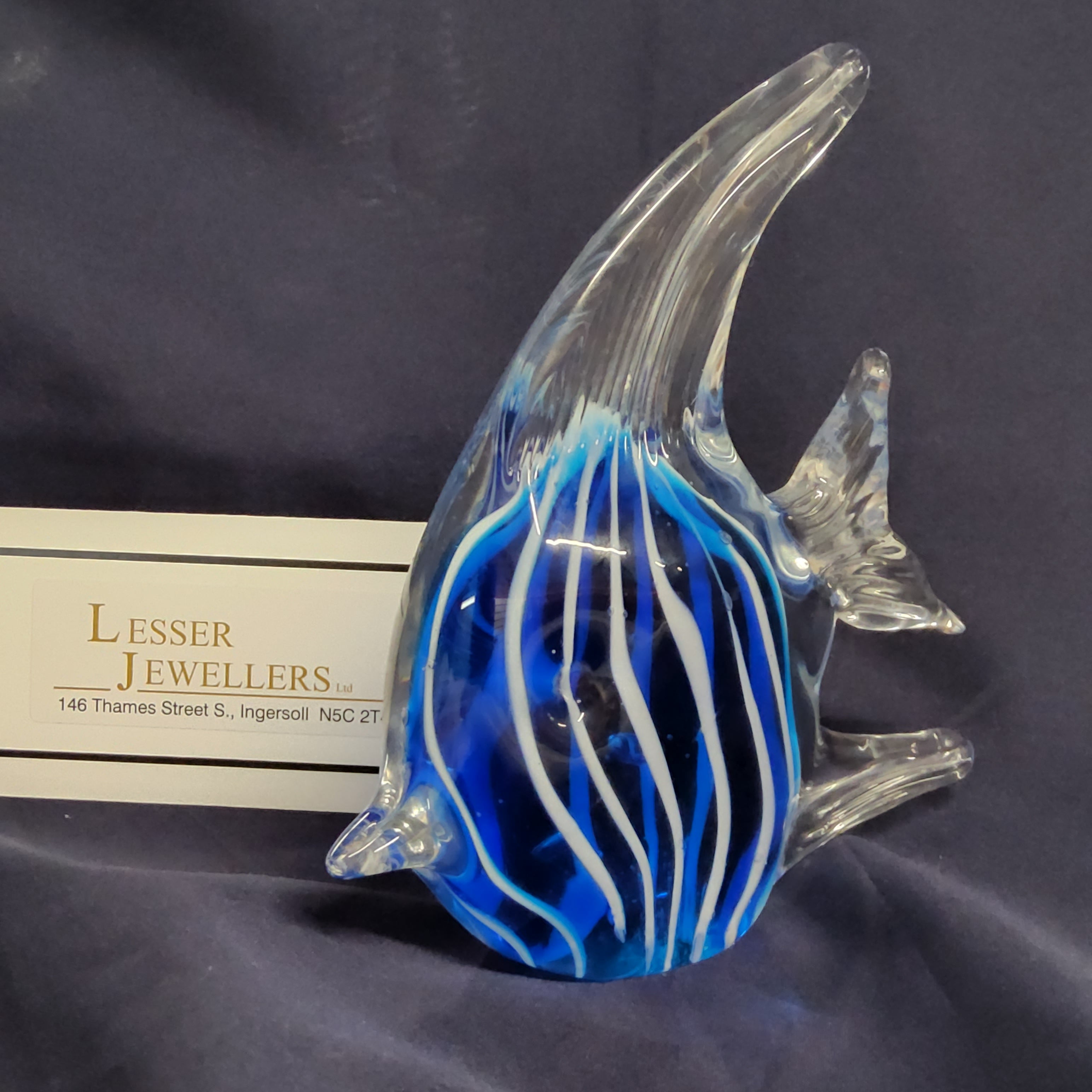 Glass Figurine - Tropical Fish - Blue