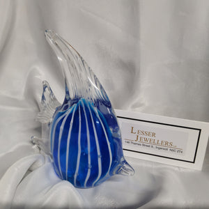 Glass Figurine - Tropical Fish - Blue