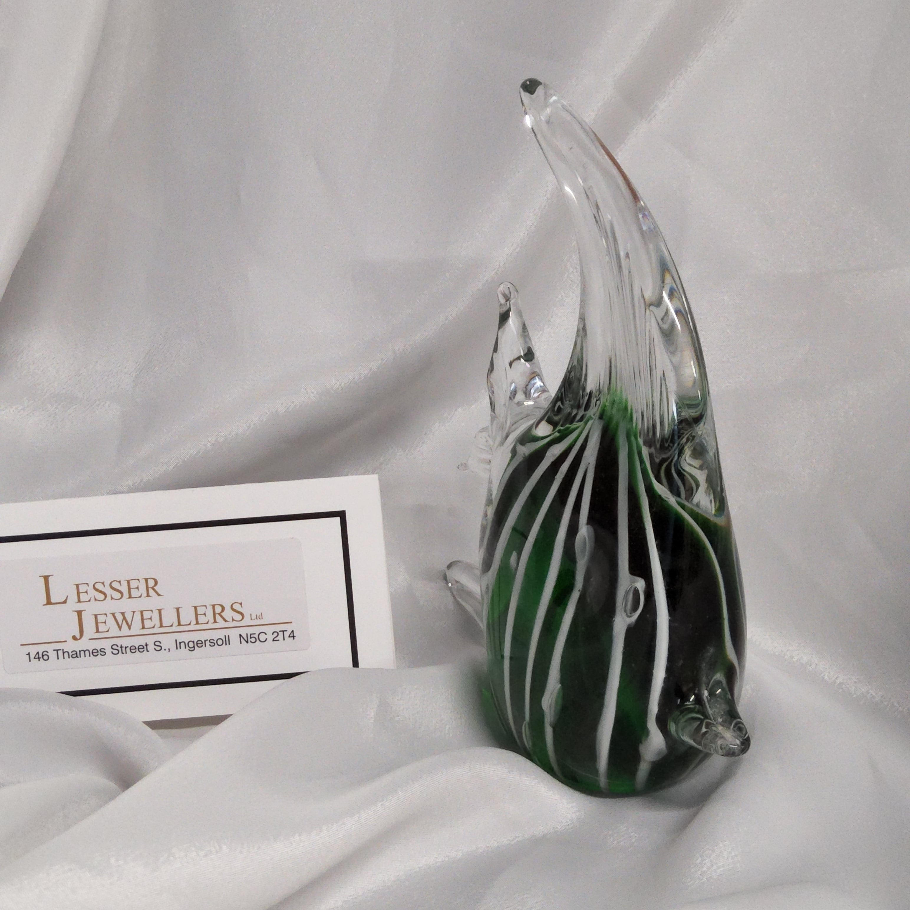 Glass Figurine - Tropical Fish - Green