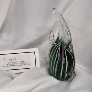 Glass Figurine - Tropical Fish - Green