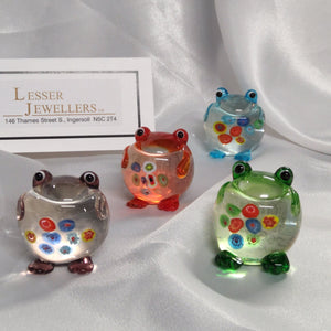 Glass Figurines - Frogs - Set of 3 - 26649 (3)