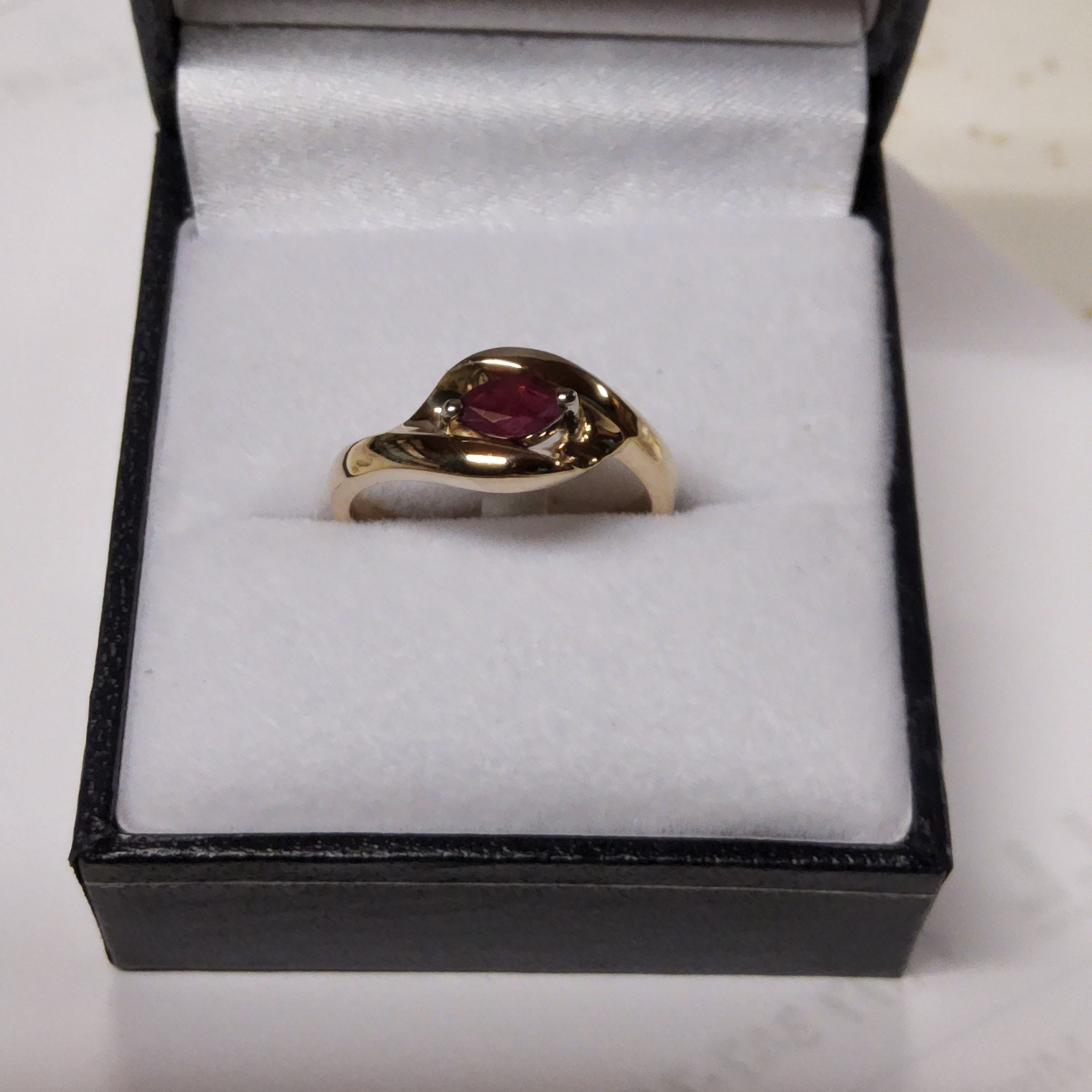 Marquise Cut Garnet Ring