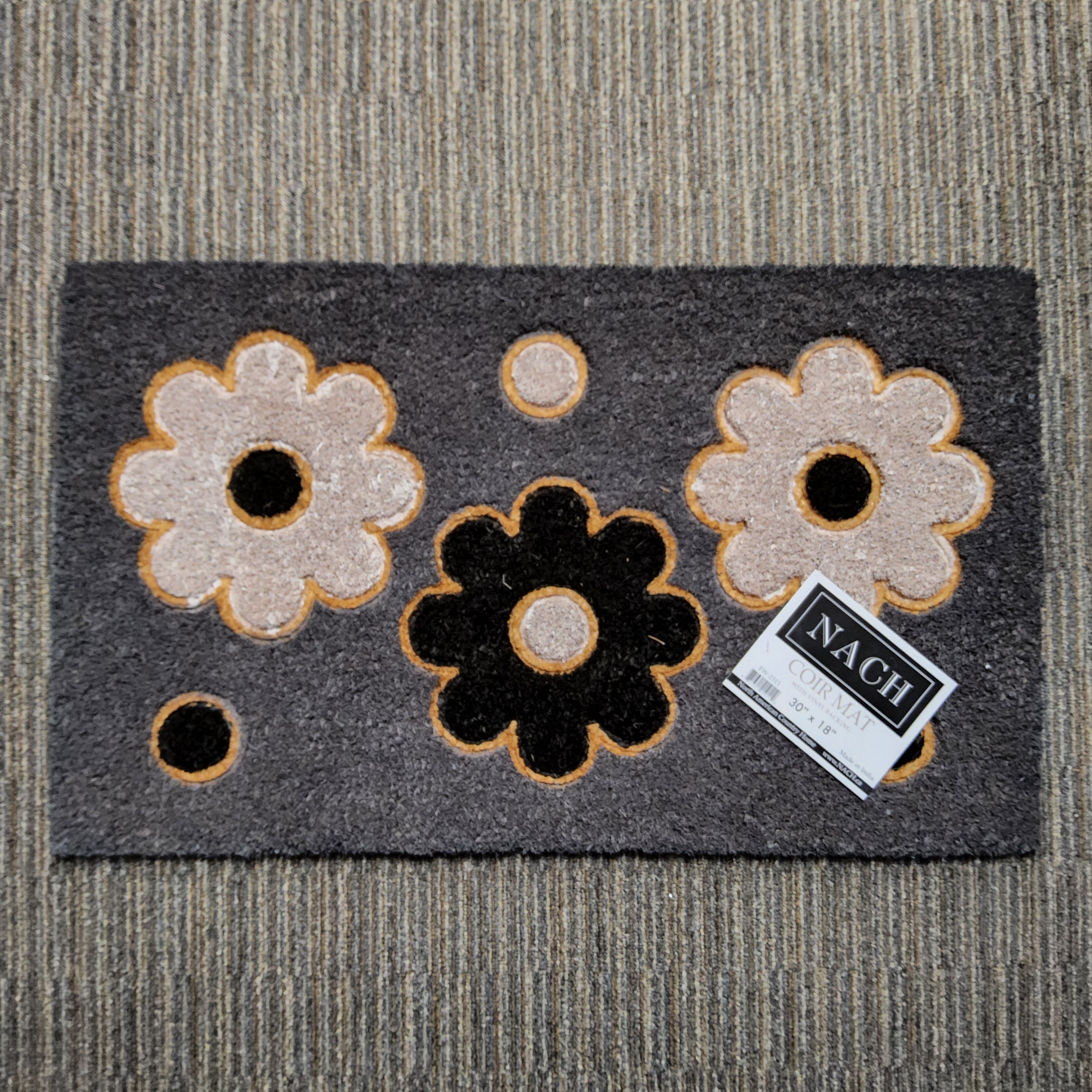 Doormat - "Flowers" - Coir Mat