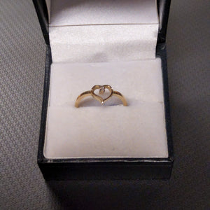 Ring - Heart with Diamond