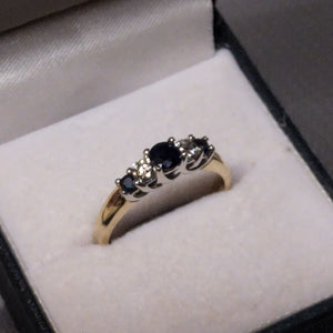 Sapphire and Diamonds Ring