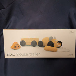 Elou Mouse Trailer Pull-A-Long Toy #810388