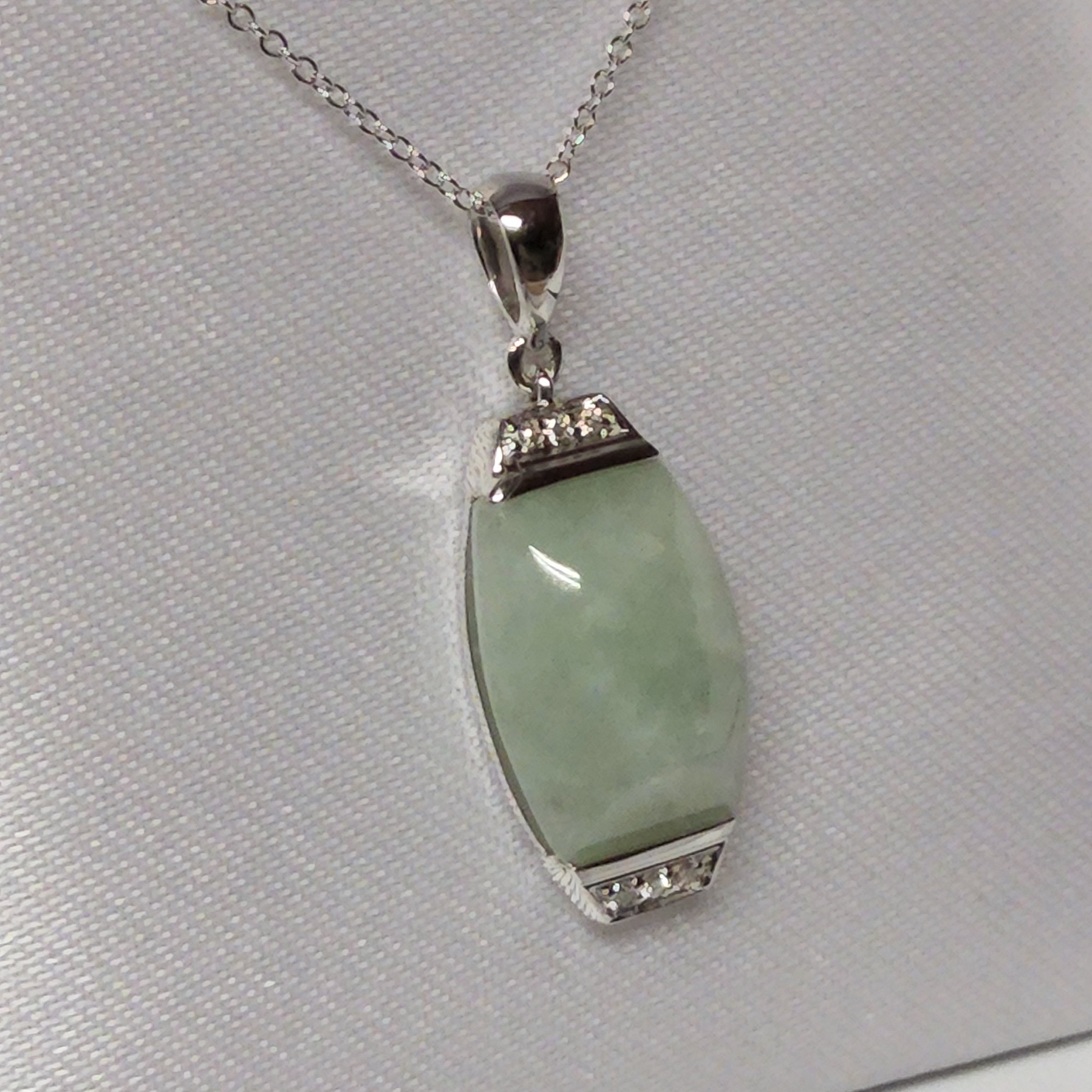 Jadeite Pendant with Diamonds