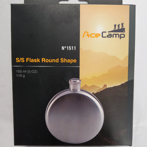 Ace Camp Flask - Stainless Steel - Round Shape #1511