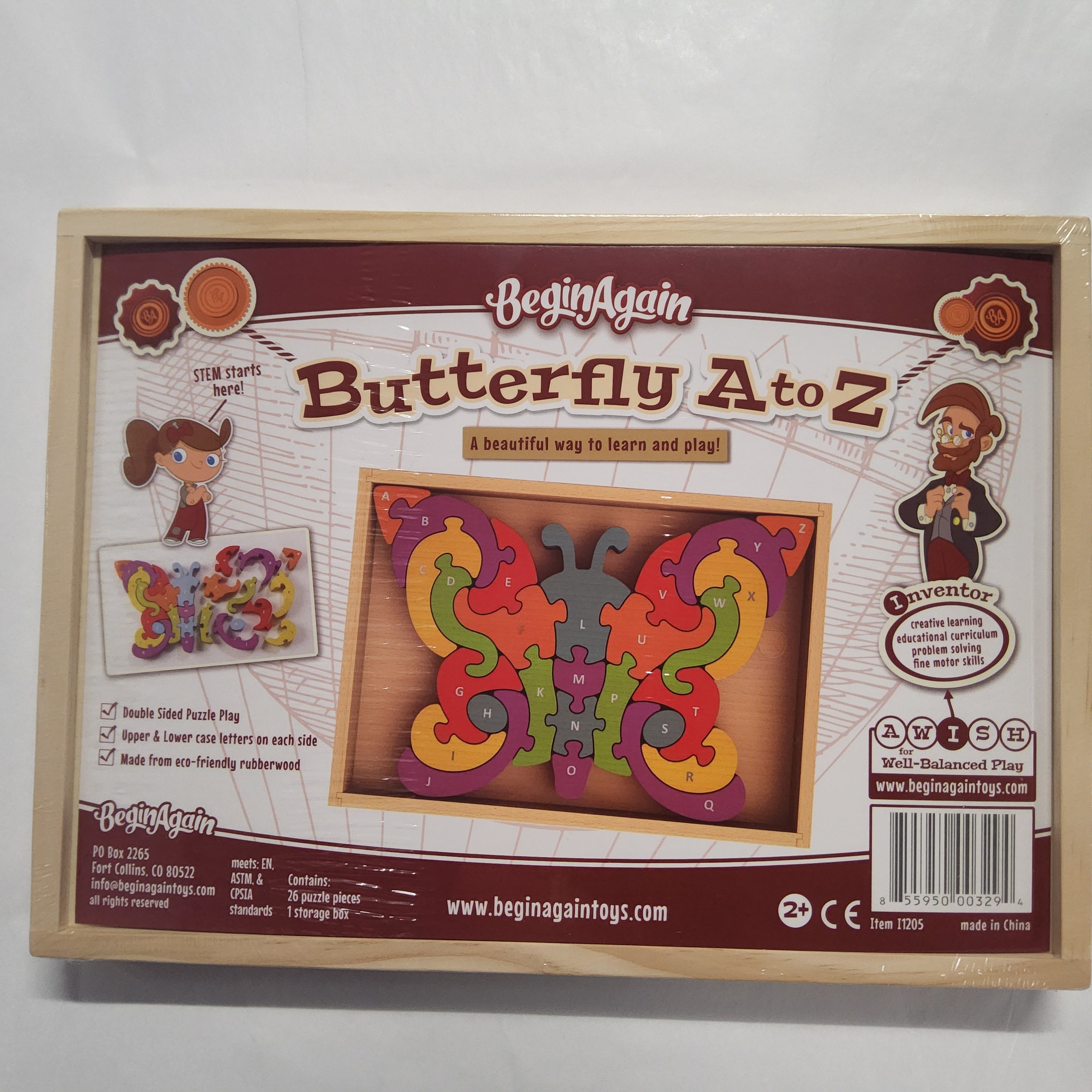Butterfly A to Z Teach and Play Puzzle #I1205