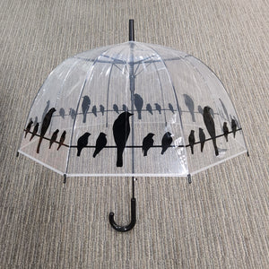 Transparent Umbrella "Birds on Wire" TP166