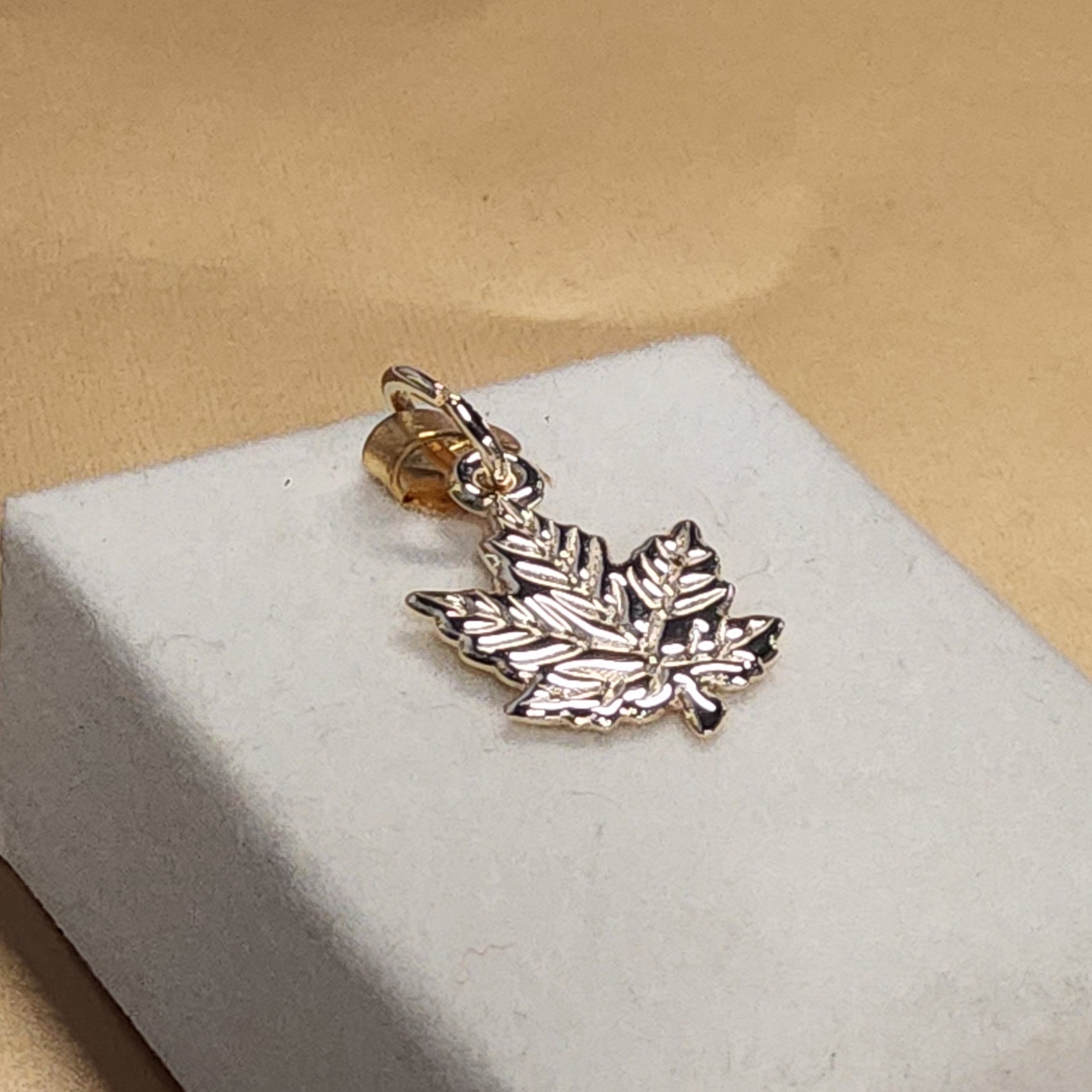 Gold Charm - Maple Leaf