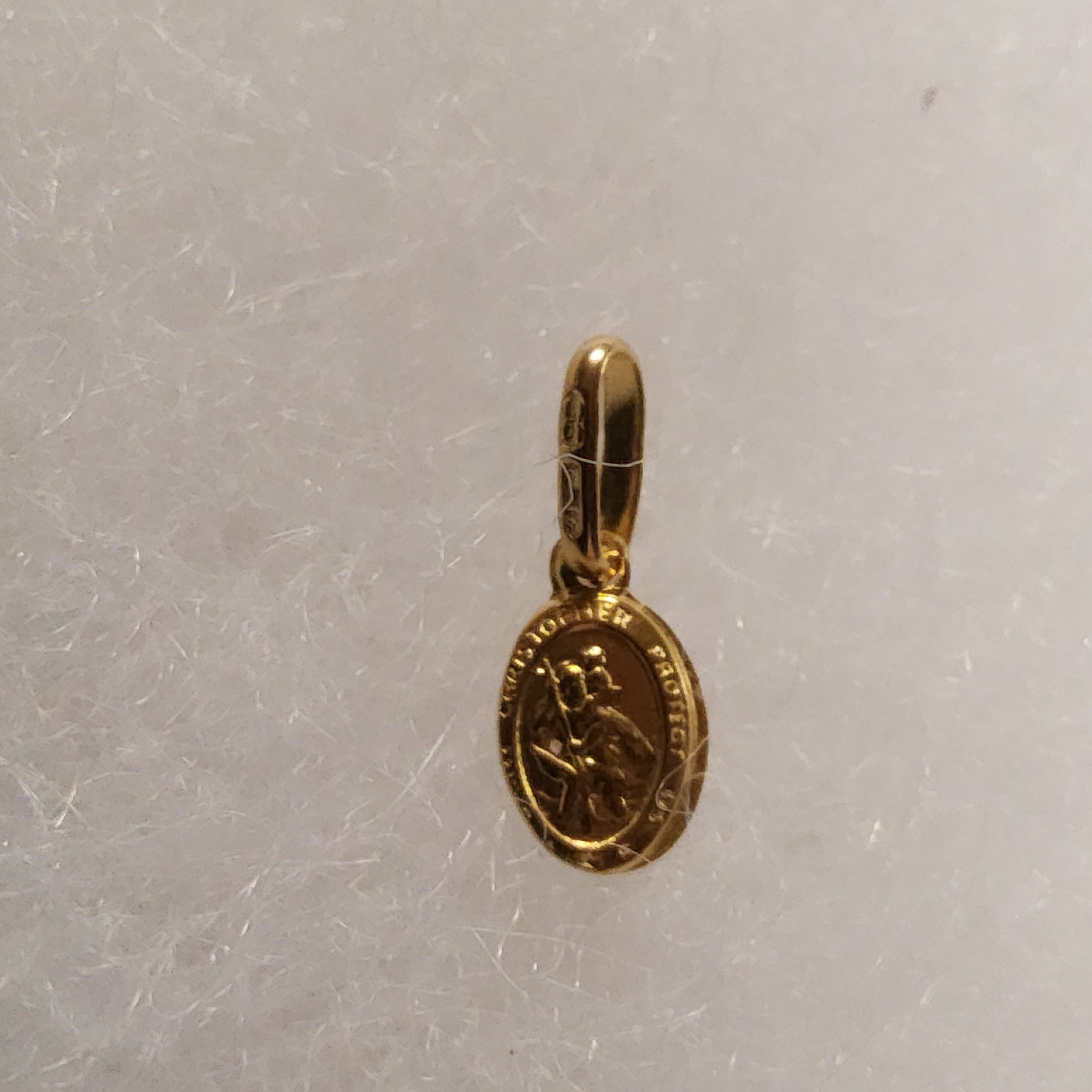 Gold Charm - St. Christopher