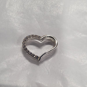 S/SCharm - Heart with cubic zirconia