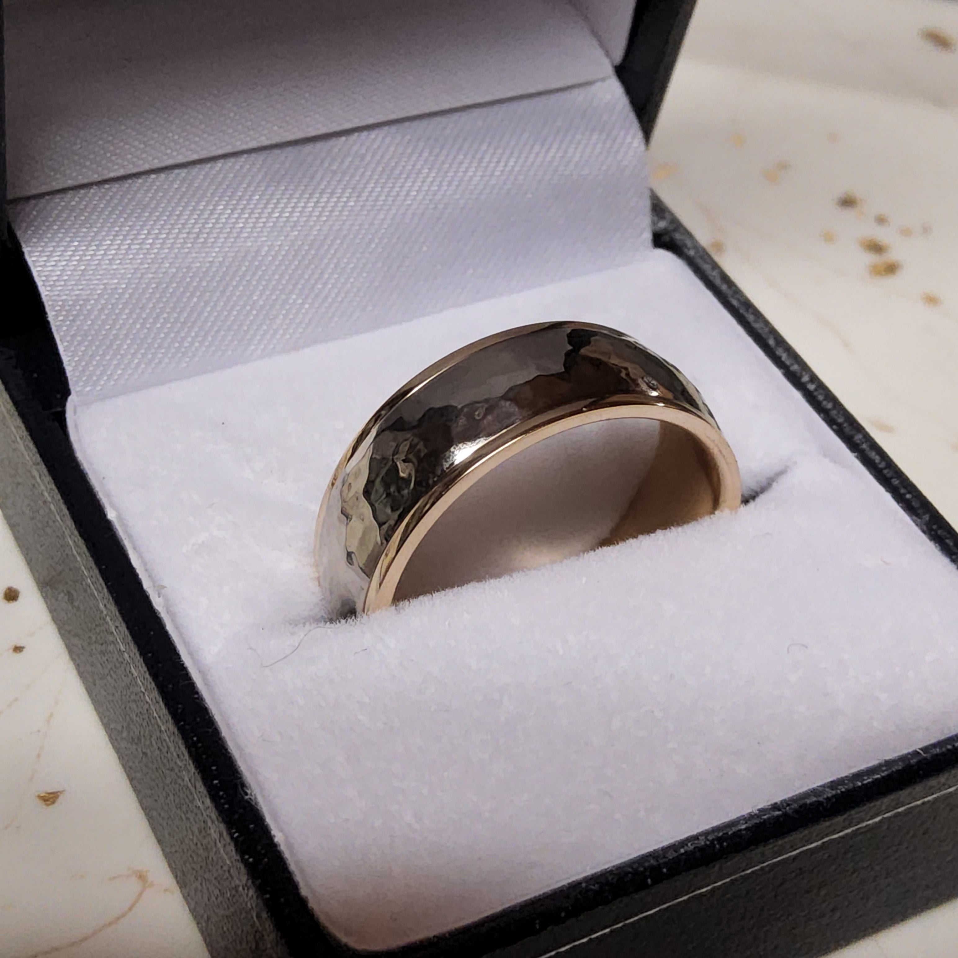 Gold Wedding Band - 8mm 10Kt Yellow Gold - Mens