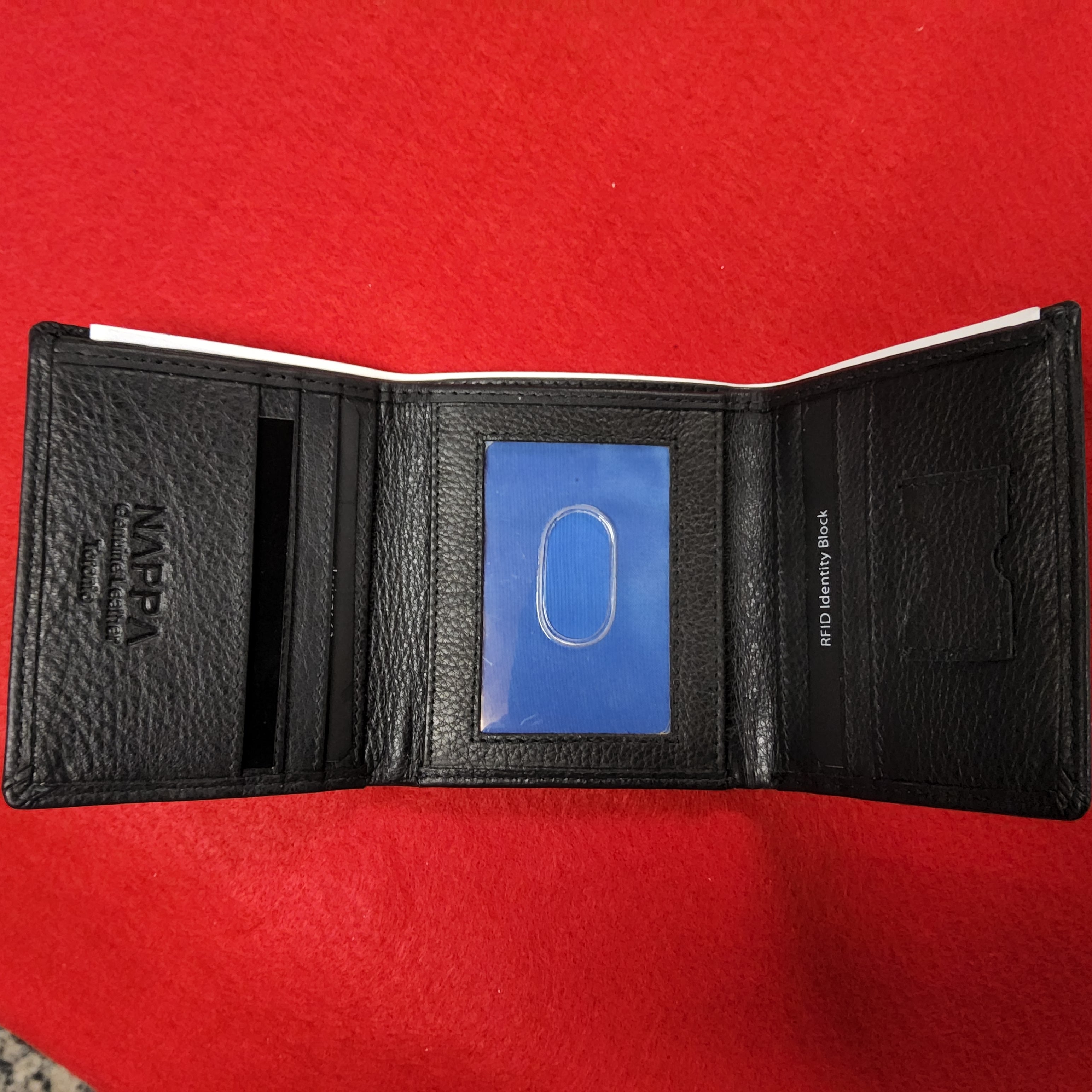 NAPPA Leather Wallet - Trifold Bill Wallet - RFID Identity Block