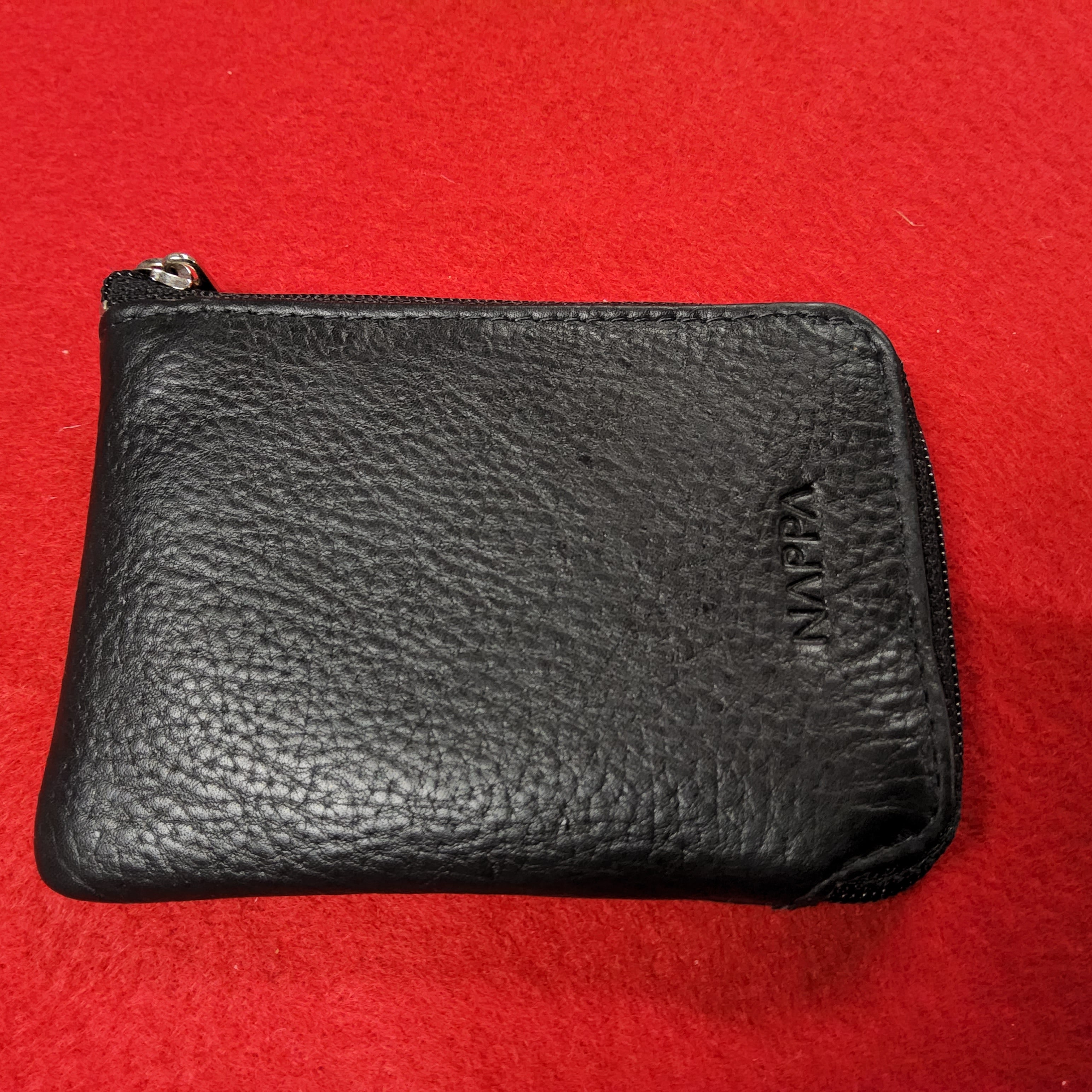 NAPPA Leather Credit Card Sleeve - Zippered - RFID Identity Block