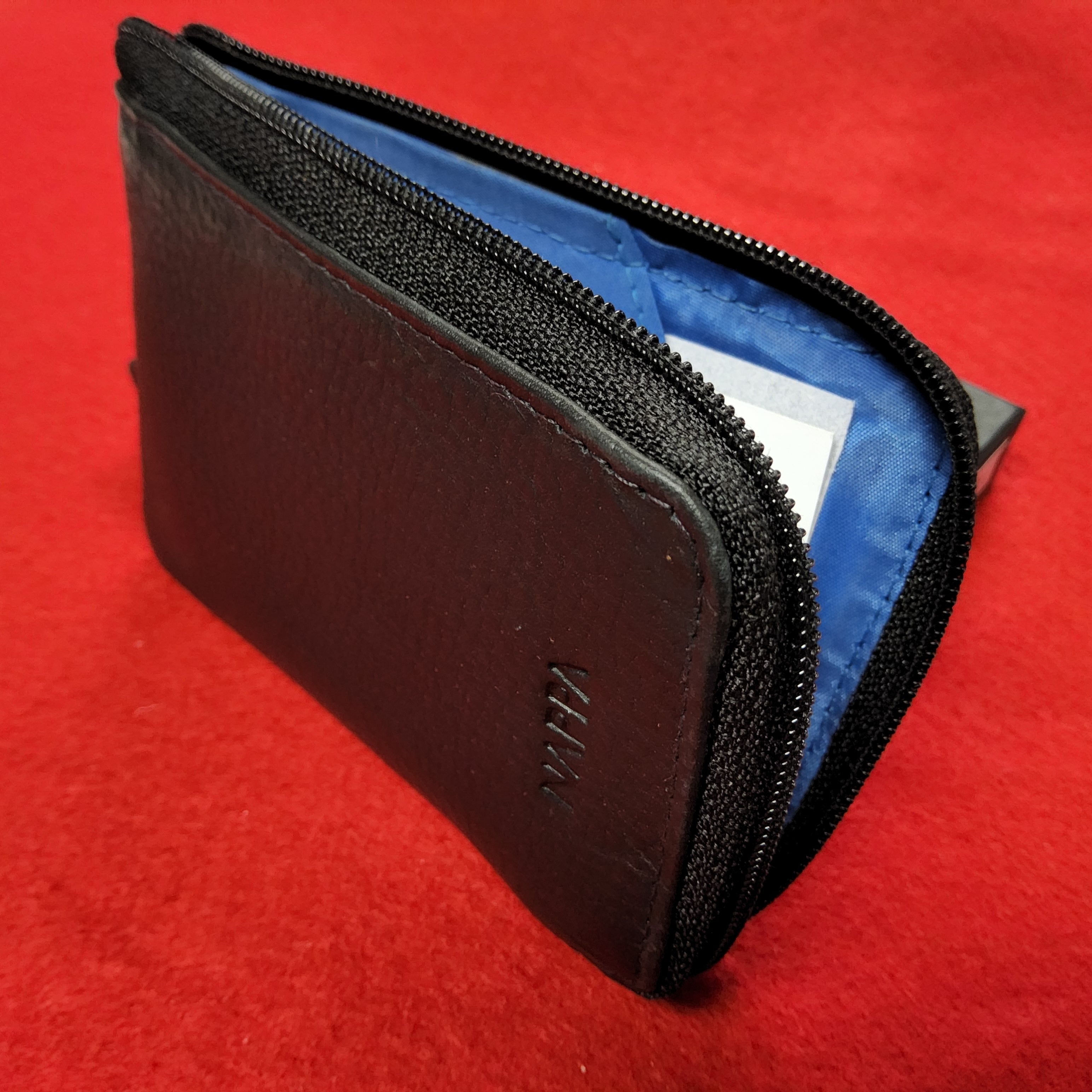 NAPPA Leather Credit Card Sleeve - Zippered - RFID Identity Block
