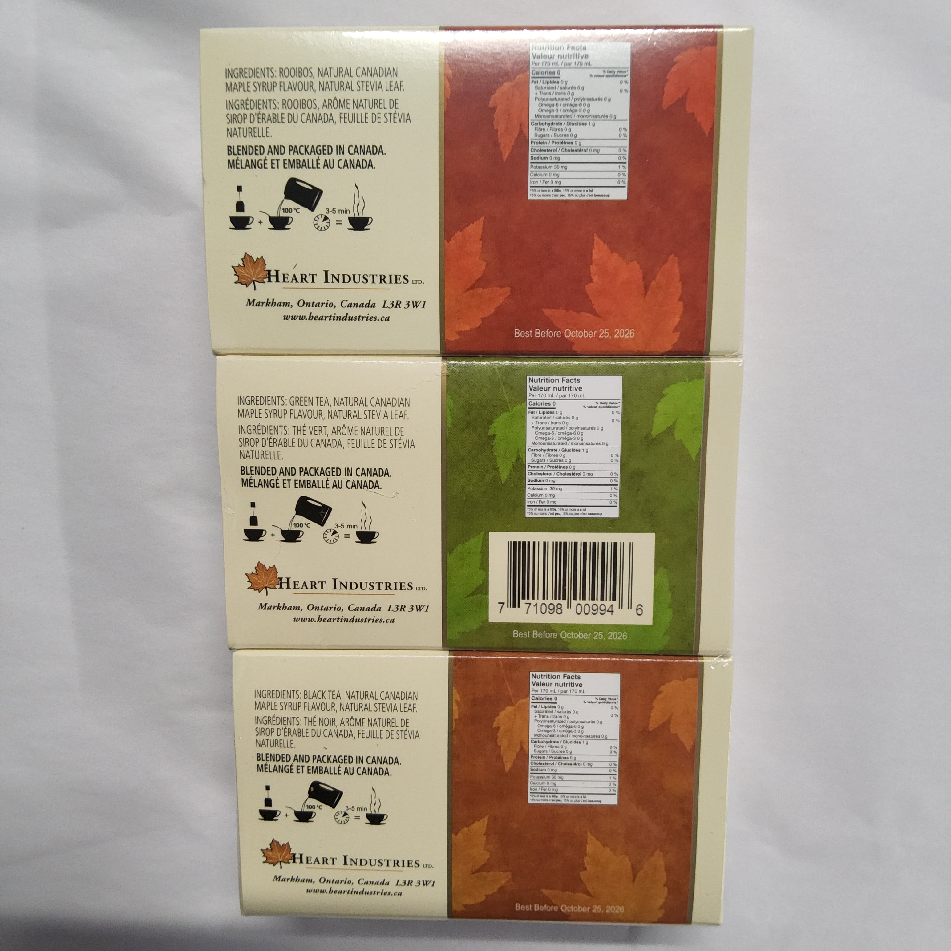 Assorted Maple Tea - 3 pack, 10 bags each - MGH10-3PK