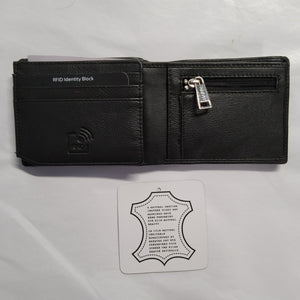 NAPPA Leather Wallet - Carry it All Wallet - RFID Identity Block - Has Zippered Change Purse - Colour options