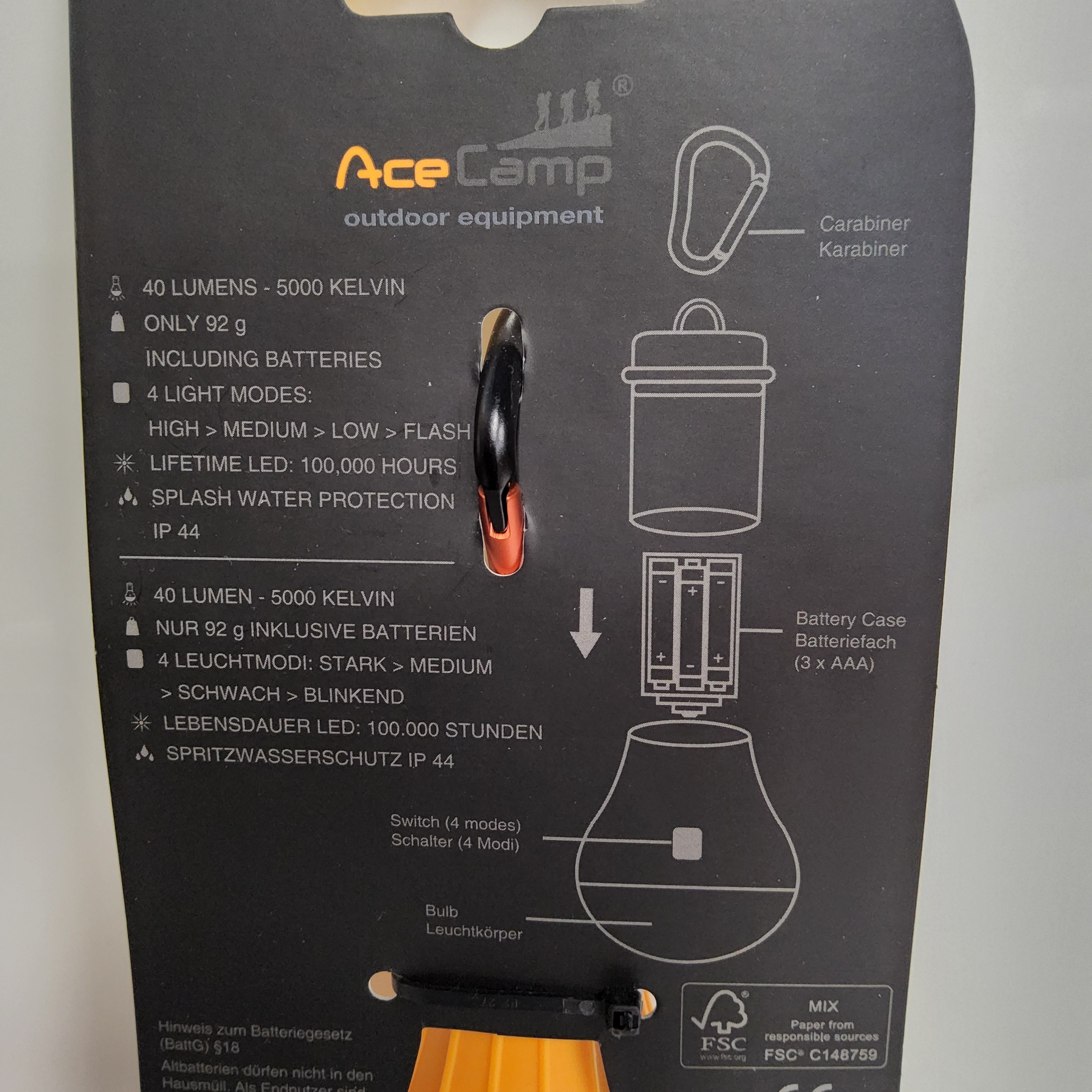 Ace Camp LED Tent Lamp #1028