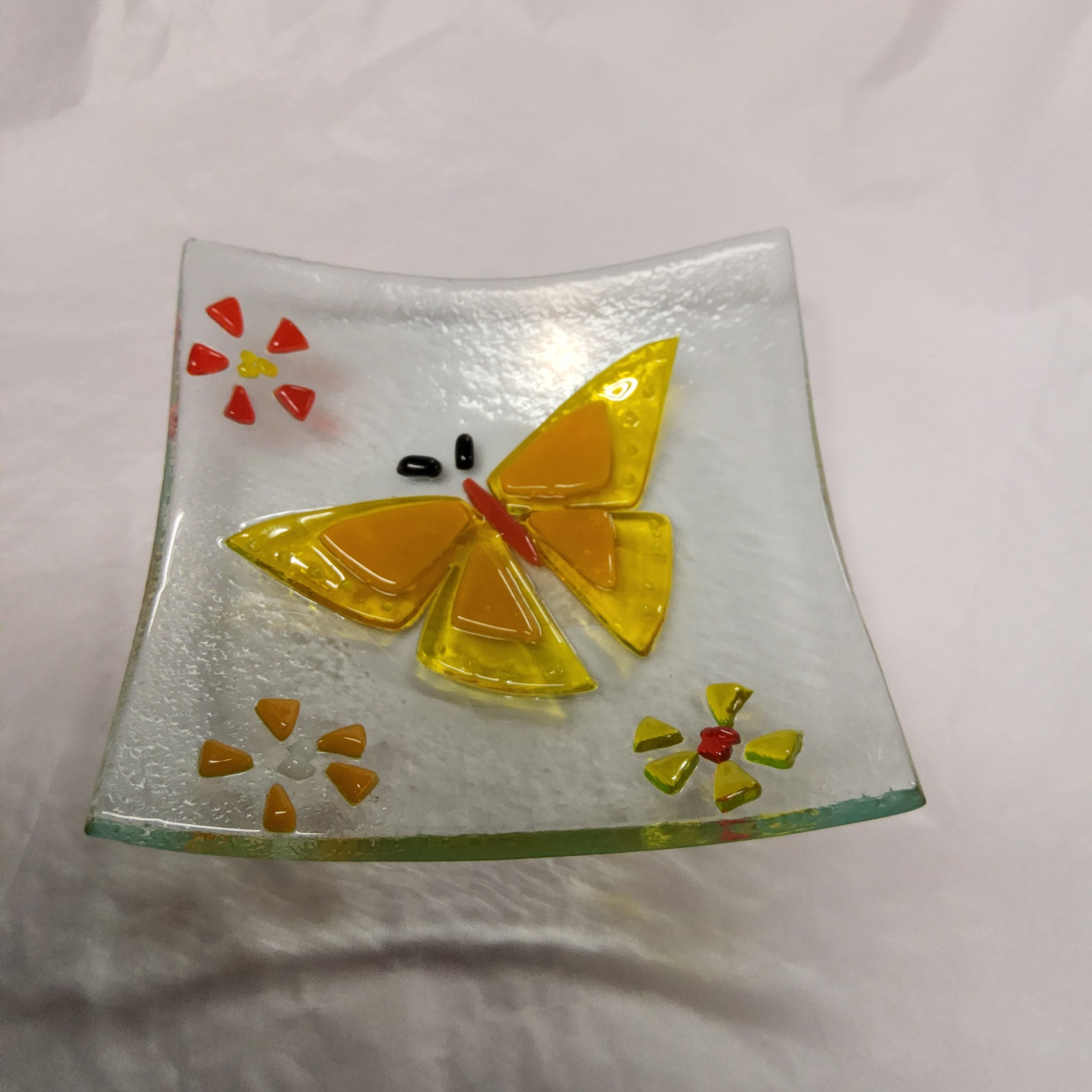 Fused Glass Trinket Plate - Assorted Designs