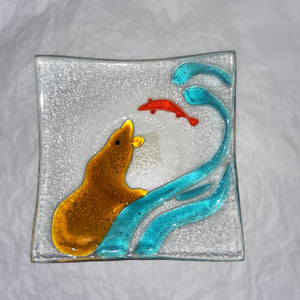 Fused Glass Trinket Plate - Assorted Designs