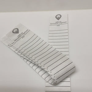 Geocaching - Rite in the Rain Log Sheets - Pack of ten - Choose from four sizes