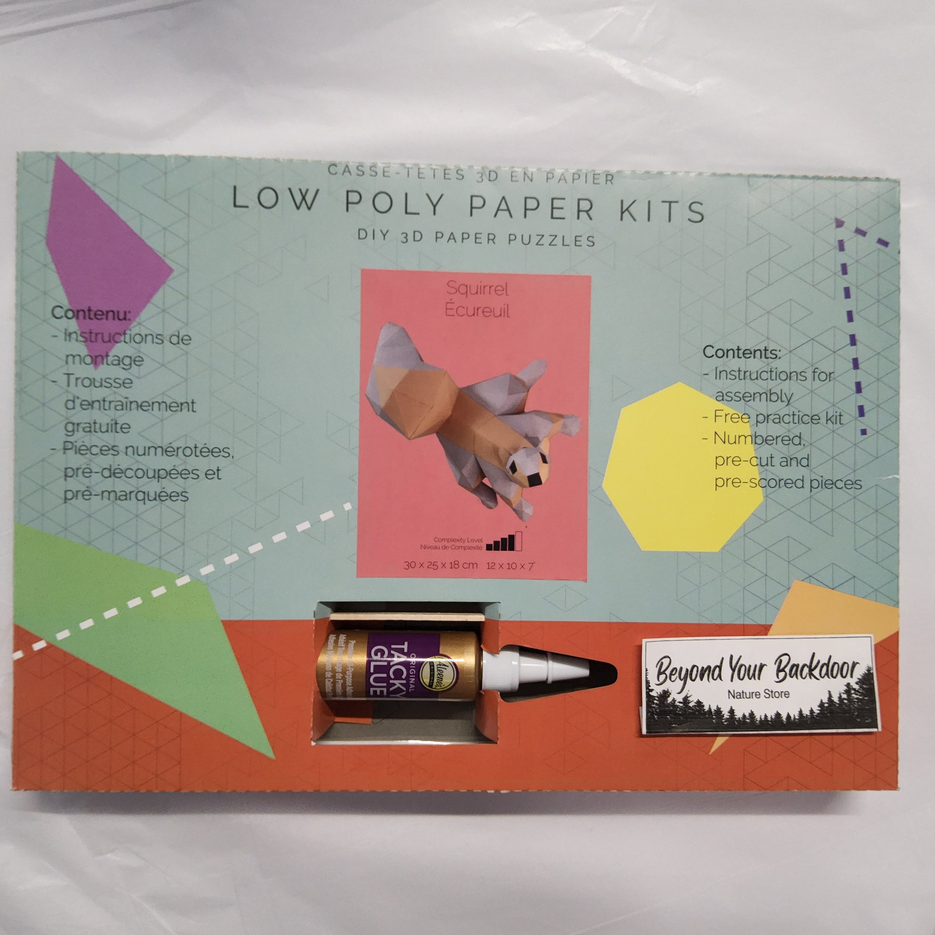 Low Poly Paper Kits - with glue and bamboo stick included - Complexity 4/5 - Assorted Designs