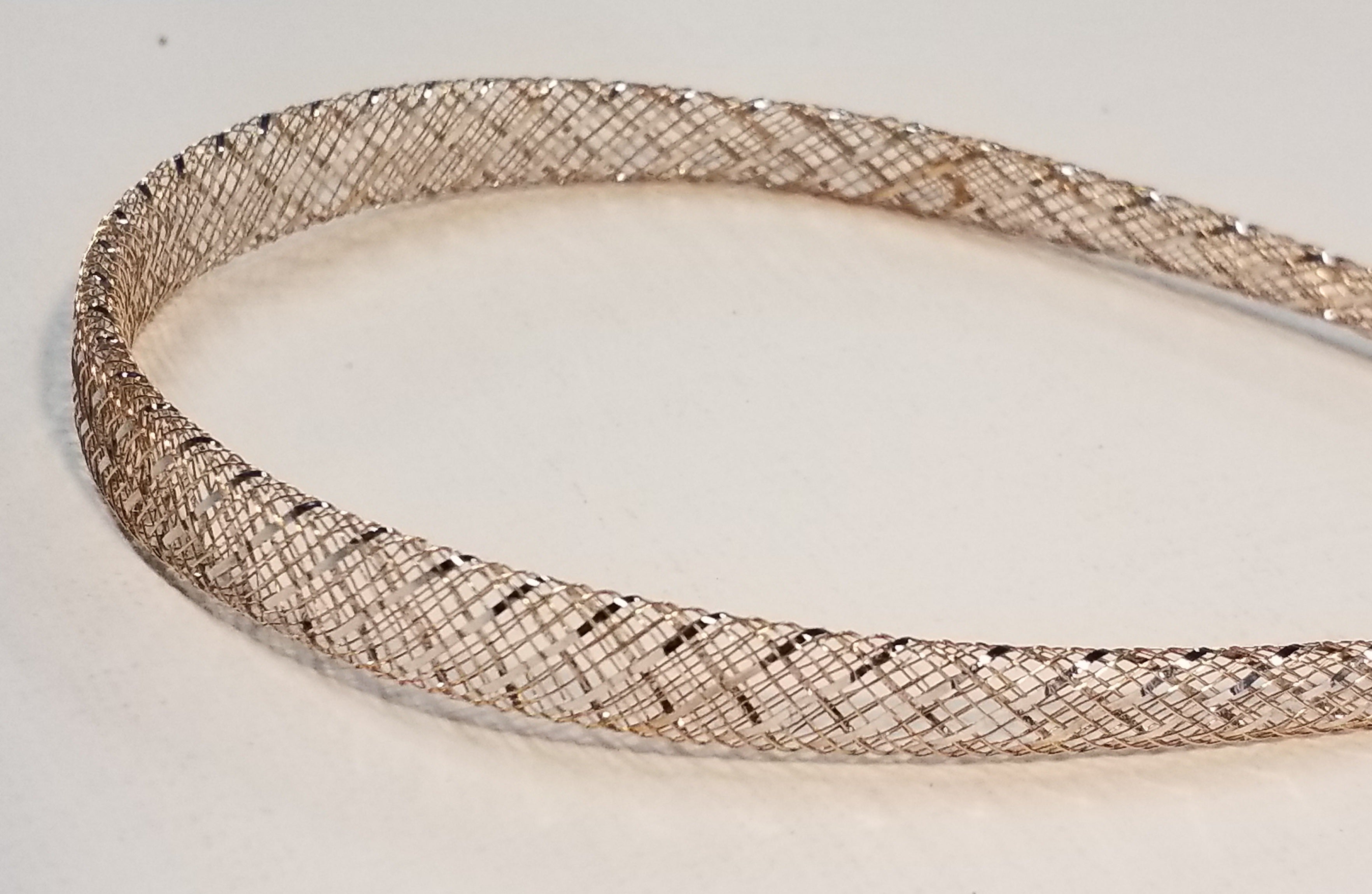 Two-Tone Gold Polished/Textured Bracelet