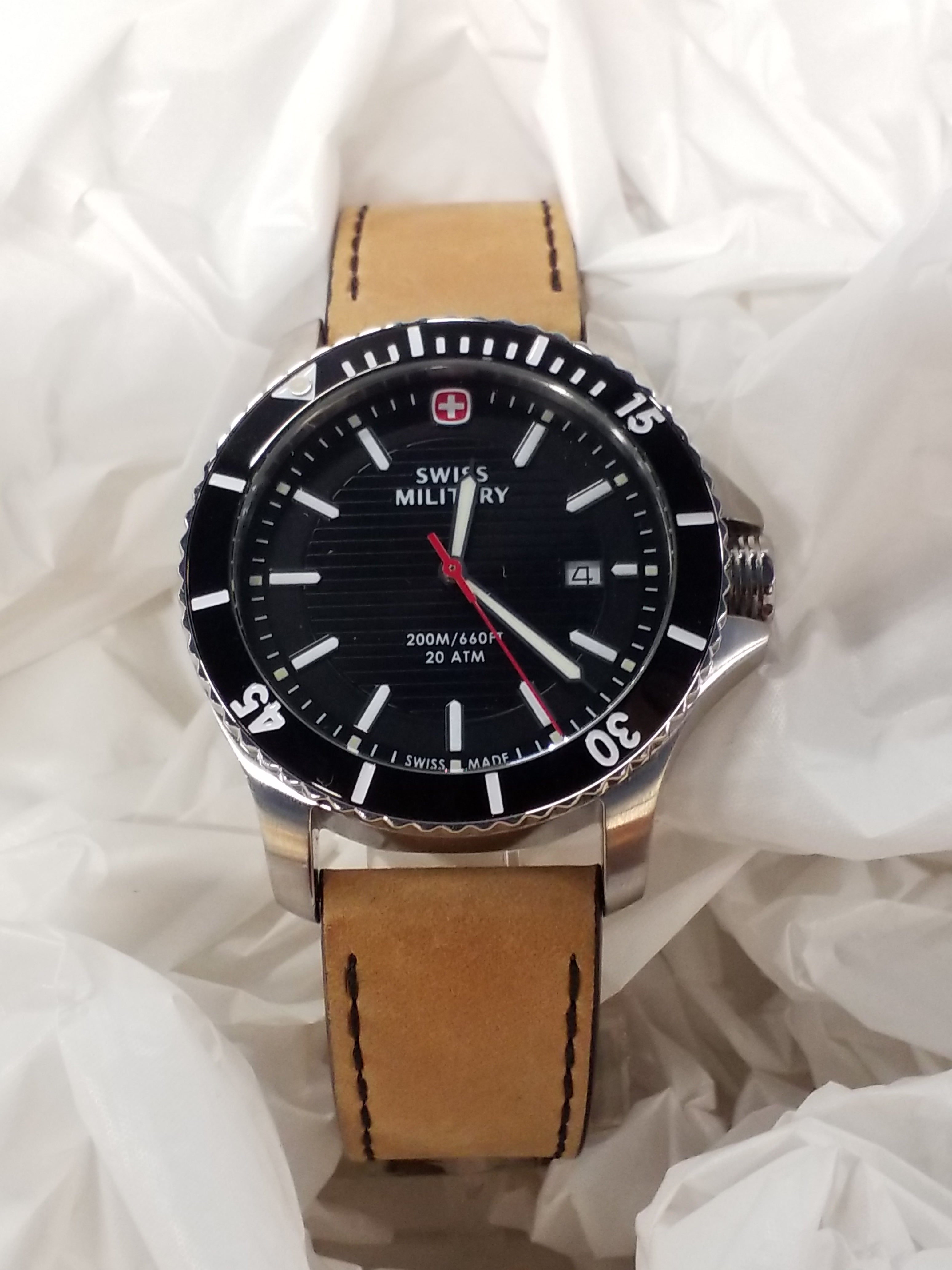 Swiss Military Brown Leather Watch 1064.318